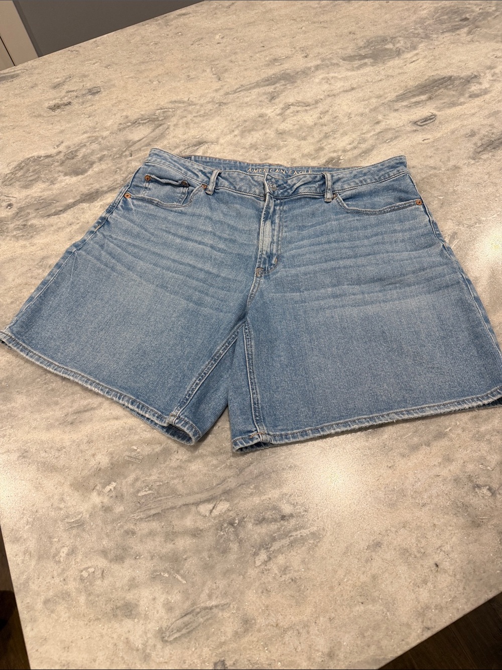 American Eagle Outfitters Light Wash Denim Shorts - Wide Leg